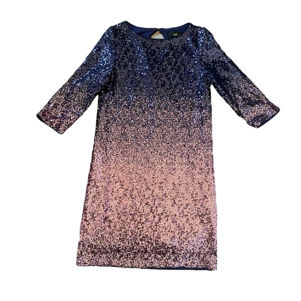 Ombré sequin dress 3/4 sleeve